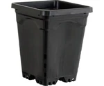 Hydrofarm Active Aqua 6" X Square Black Pot / 8" Tall (case 50). Fixed Price $90.00.