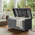 Wicker Deck Box 240 Gallon Outdoor Storage With Wheels Handles Patio Rattan. Fixed Price $169.99.