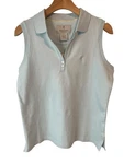Browning Sleeveless Top Womens Medium Blue Neck Button Collared Tank Shirt Nwt. Fixed Price $23.66.