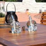 Glass/aluminum Grinning Skull Tabletop Torches - Clear Set Of 16 By Sunnydaze. Fixed Price $159.00.