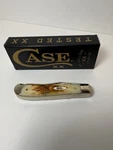 Case Xx Knives Mini Copperlock Jigged Amber Bone Pocket Knife, 00013. (b). Fixed Price $75.00.