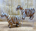 Zebra Studio Art Pottery Glaze Succulent Planter Brown/beige 5.5 X 7.5 Set Of 2. Fixed Price $18.56.