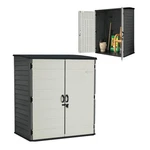 Storage Shed 106 Cu Ft Vertical Resin Weatherproof Double Doors Suncast. Fixed Price $866.99.