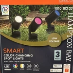 Hampton Bay Smart Color Changing Led Spot Lights 3 Pack Black 450 Lumens Alexa. Fixed Price $85.00.