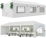 10'X30' Canopy Party Wedding Tent Gazebo Pavilion W/8 Side Walls Outdoor White. Fixed Price $111.19.