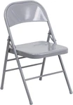 Flash Furniture 2 Pack Hercules Triple Braced & Double Hinged Gray Metal Folding. Fixed Price $84.00.