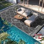 Outdoor Rug 10X14FT, Waterproof Patio For House Deck Reversible. Fixed Price $151.29.