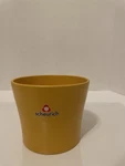 Vintage Scheurich Pottery Germany Yellow Ceramic 3.5 Flower Planter 808-11. Fixed Price $14.95.