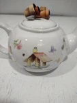 Marjolein Bastin Hallmark Teapot "natures Sketchbook" Birds Flower Pots Garden. Fixed Price $11.00.