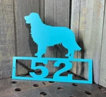 Metal Golden Retriever Address Sign 15X11 Plasma Cut Art. Fixed Price $55.00.