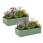 Aoodor Galvanized Raised Garden Bed Reinforced Outdoor Planter Box Vegetable Kit. Fixed Price $49.99.