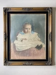 Large Antique Baby Pastel Portrait Modern Frame 25 X 21-1/4IN. Fixed Price $179.99.