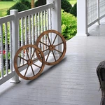 X 24" Wooden Wagon Wheel High Quality Fir For Indoor Outdoor No Assembly. Fixed Price $31.69.