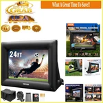 Inflatable Outdoor Projector Screen 16X10FT With 350W Blower Oxford Fabric. Fixed Price $289.79.