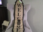 Evergreen Statement Stakes Welcome Pineapple "banner" Sign 100% New 36" X 9". Fixed Price $17.50.