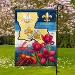 Louisiana State Fleur-de-lis And Magnolia Flower Flag Graden. Fixed Price $19.99.