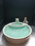 Maxine By J. Wagner No Double Dipping Large Pool Themed Chip & Bowl Hallmark. Fixed Price $39.99.