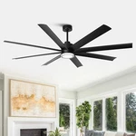 Parrot Uncle 72" Indoor Integrated Led Smart Ceiling Fan, Light, Remote - Black. Fixed Price $127.86.