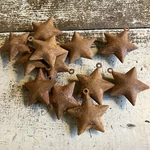 12PK Primitive Rusty Barn Bells Stars Dimensional 1.75IN Metal Double. Fixed Price $12.95.