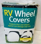 Snow White Classic Rv Wheel Covers Size 29"-31.75" Diameter/ See Chart 1505B. Fixed Price $39.97.