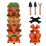 Vertical Strawberry Planter 7 Tier Stackable Tower Herb Outdoor Gardening. Fixed Price $71.98.