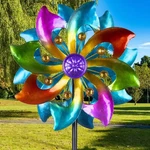 Colorful Double Kinetic Metal Wind Spinner Stake Garden Yard Lawn Home Art Decor. Fixed Price $23.53.