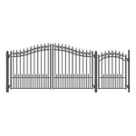 Aleko Prague Style Steel Dual Driveway Combo 14 Ft Gate With Pedestrian. Fixed Price $2719.15.