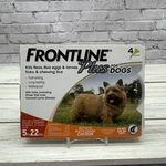 Frontline Plus For Small Dogs 5 To 22 Pounds - 4 Doses. Fixed Price $26.99.