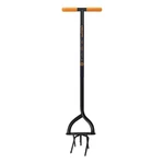 Fiskars 40" Steel Tiller, Long Handle For Gardening, Tool. Fixed Price $42.96.