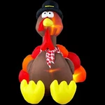 Home Thanksgiving Holiday 6' Air Inflate Big Turkey Light Up Outdoor Yard Cor. Fixed Price $89.75.