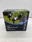 New-hampton Bay Solar 50 Lumens Black Integrated Led Spotlight With Remote Panel. Fixed Price $58.50.