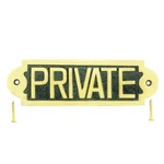 Renovators Supply Brass Plaques Polished Tag "private" Sign Plate Finish. Fixed Price $32.99.