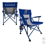 Kansas Jayhawks Hard Arm Chair Blue Ncaa Tailgating Camping Cup Holder. Fixed Price $99.99.