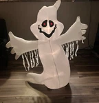 Gemmy 2007 Airblown Inflatable 4 Foot Light Up Ghost White Black Tested. Fixed Price $49.99.