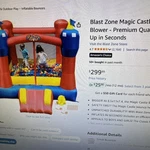 Blast Zone Magic Castle Inflatable Bouncer. Fixed Price $200.00.