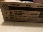 Mtd Double Bagger Mini Rider 30" Troy-bilt Cub Cadet Craftsman Rear Engine 19A3. Fixed Price $460.00.
