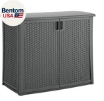 Suncast Resin Outdoor Storage Cabinet, Cool Gray Wicker. Fixed Price $316.16.