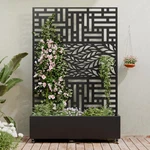 Vegetable Gardeners Raised Bed Planter - 72 X47 Metal With Trellis Wheels. Fixed Price $299.99.