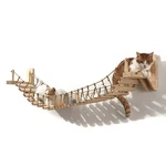 1M Wall-mounted Wooden Cat Bridge With Rope For Climbing Furniture. Fixed Price $36.99.