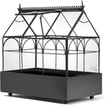 Potter Glass Terrarium Wardian Case Hinged Roof Metal Base 10.5" For Plants. Fixed Price $89.00.