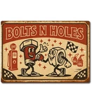 Bolts Holes Funny Garage Tin Sign 12X8 Aluminum Retro Racing Shop Wall Decor. Fixed Price $25.99.