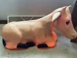 Vintage Illuminated Cow Blow Mold General Foam Nativity Calf Lighted W/box Works. Fixed Price $115.00.