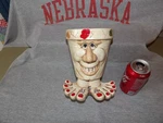 Vintage Waddle Pot Planter Face Feet Ceramic Smile Euc Hand Painted - Usa Theme. Fixed Price $74.99.