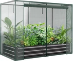 H&zt Galvanized Raised Garden Bed With Crop Cages For Plant 74X37.4X 59". Fixed Price $95.99.