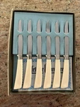 6 Vintage Washington Forgecraft Stainless Steel Knives Ivory Bakelite Handles. Fixed Price $28.99.