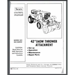 Sear Craftsman Inch Snow Blower Thrower Attachment Manual 842.260052 30 Pages. Fixed Price $16.95.