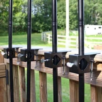 Outdoor Torch Deck Clamp Holder - Black Set Of 4 By Sunnydaze. Fixed Price $29.67.