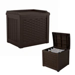 Suncast Outdoor Deck - 22 Gallon Java Resin Storage Weatherproof Patio. Fixed Price $80.69.