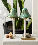 Ceramic Mushroom Stakes For Plants (6" /15 Cm) Garden And Flower Pot Decoration. Fixed Price $18.52.