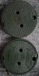 Lot Of 2 Nds Round Irrigation Control Valve Box Covers/lids Green 10 Approx New. Fixed Price $15.00.